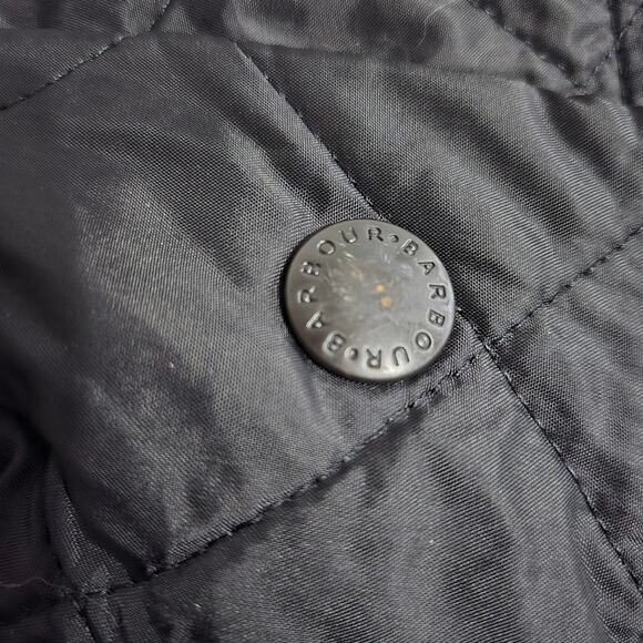 Barbour Heritage Liddesdale Jacket Black Quilted Lightweight Corduroy Mens Small - Picture 12 of 16